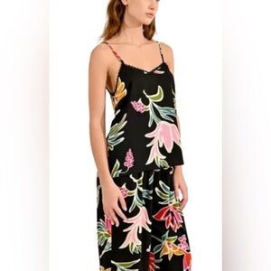 Molly Bracken Black and Pink Floral Jumpsuit